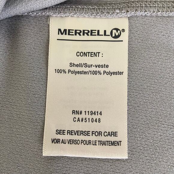 Merrell Barefoot Tech Tee Shirt Size L Gray Opti-Wick Shirt UPF Sun Protection - Picture 8 of 13